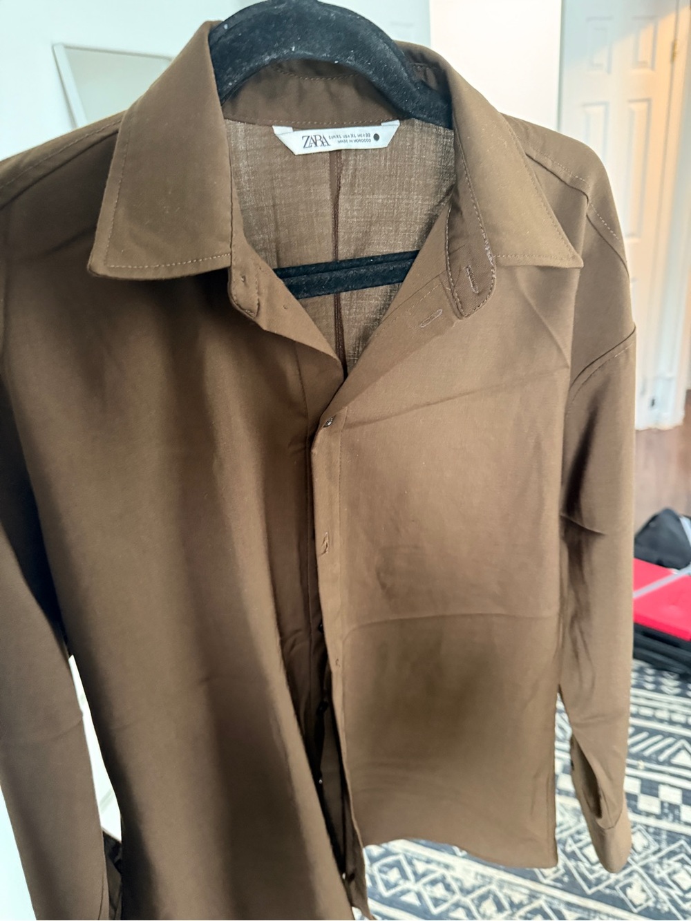 Zara Dark Brown Tailored Button - Picture 5 of 16